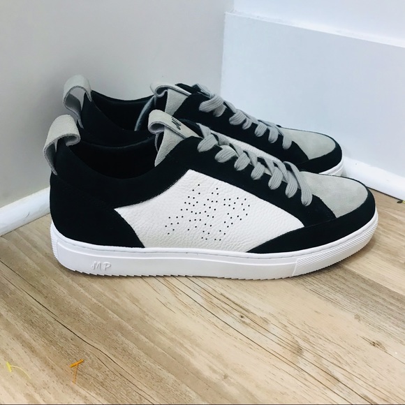 NWT Maxim Pardi Men’s Verona Low top sneakers sz 9.5 black white gray - Picture 10 of 14